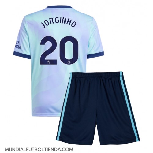 Camiseta Arsenal Jorginho Frello #20 Tercera Equipación Replica 2024-25 para niños mangas cortas (+ Pantalones cortos)